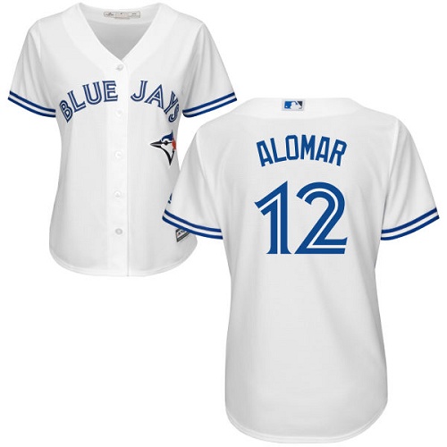 Blue Jays #12 Roberto Alomar White Home Women's Stitched MLB Jersey